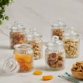 et of 6 Glass Storage Jars - 250ml