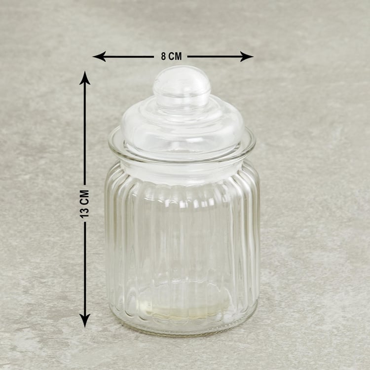 et of 6 Glass Storage Jars - 250ml