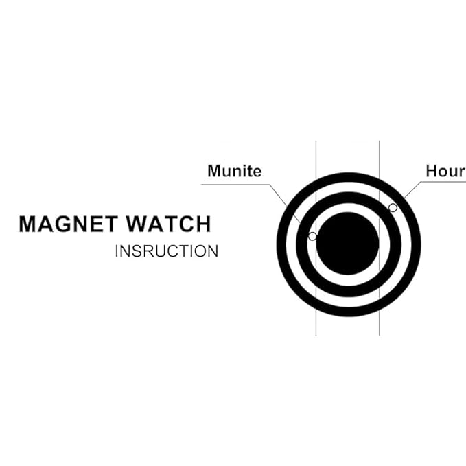 Men’s Magnetic Ball-Bearing Tactile Watch – Modern No-Hands Analog Timepiece with Dual Ball Indicators, Raised Markers, Recessed Tracks, Quartz Movement & Silicone Strap