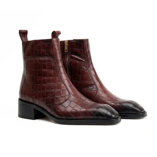 OXBLOOD CROC CHELSEA (OCC01)