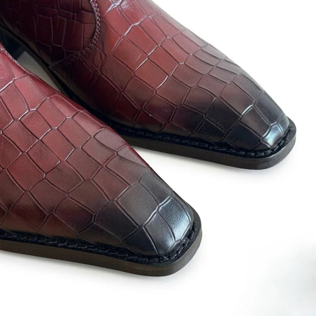 OXBLOOD CROC CHELSEA (OCC01)